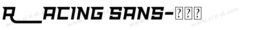 Racing Sans字体转换